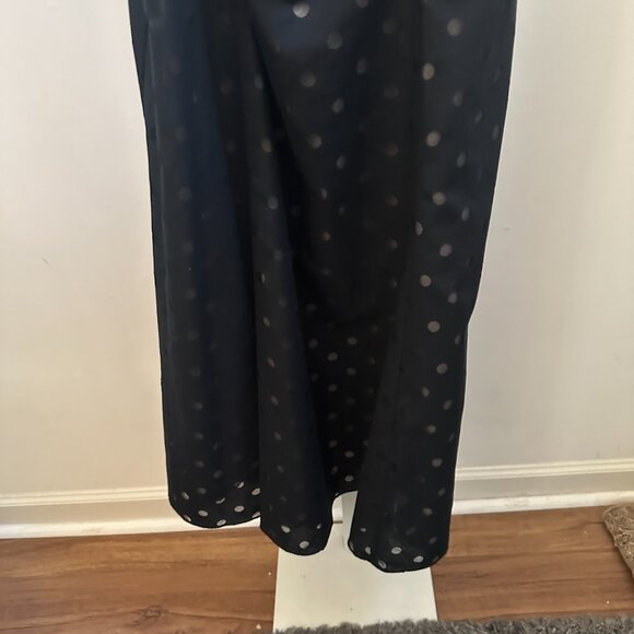 Maggy London Black Pink Polka Dot Lined Halter Dress Sz 10 - Picture 11 of 13